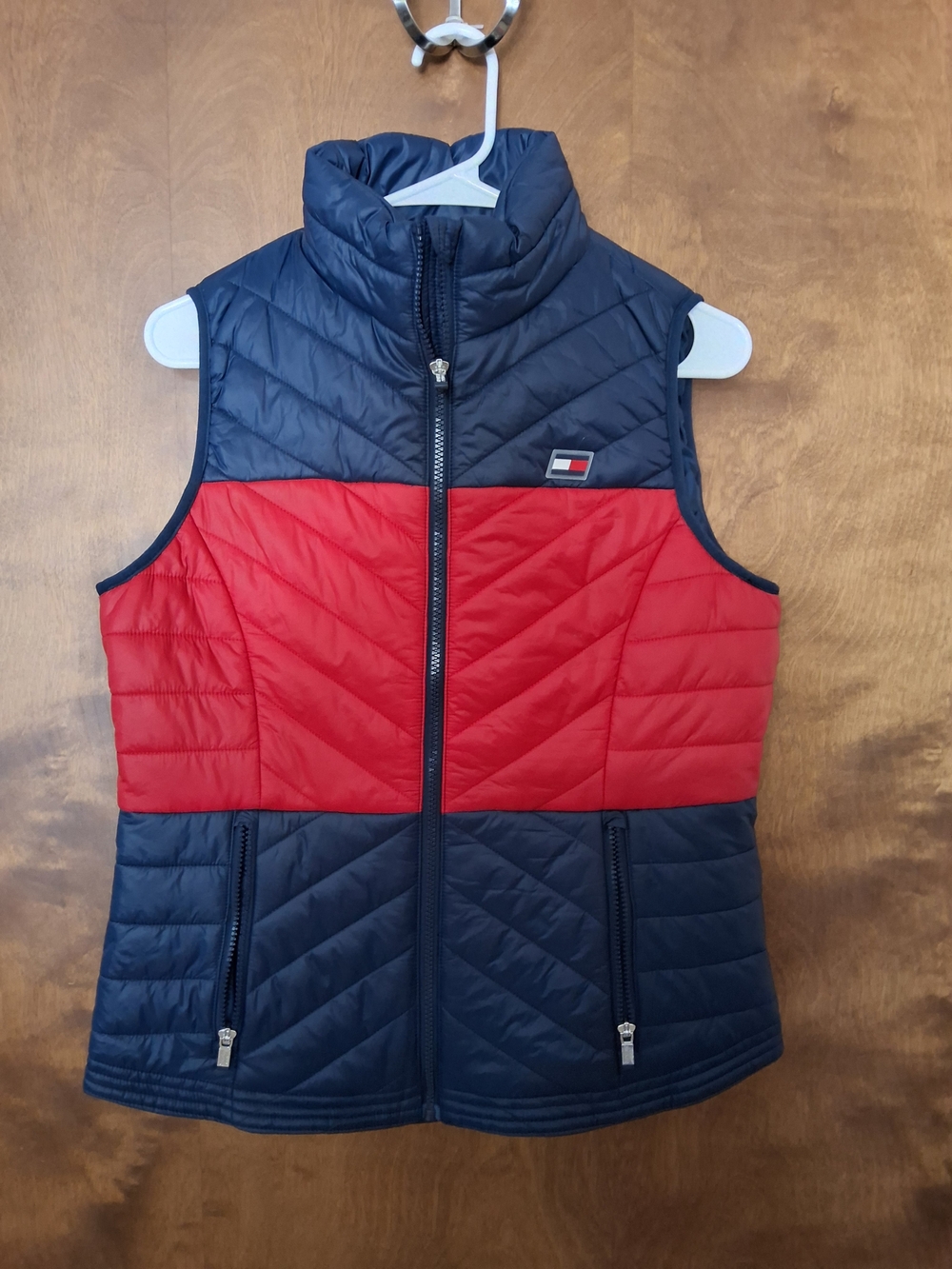 Tommy Hilfiger Kids Red and Navy Quilted Puffer Vest NWOT